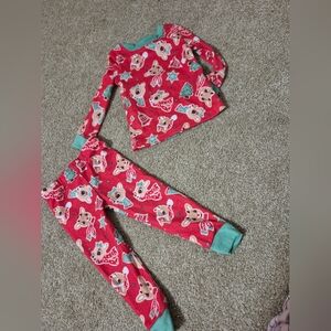 Kids Red Reindeer Pajamas